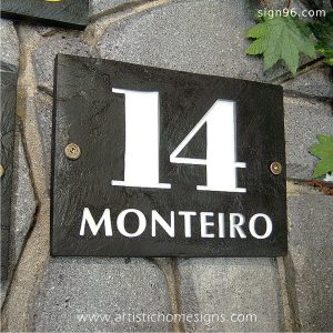 Black Stone White Letters