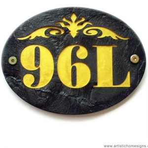 Black Stone Gold Letters