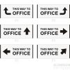 DOR-814 This Way To Office 3 Line Text
