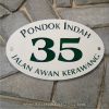 Lime White Stone Green Letters