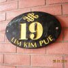 Black Stone Gold Letters