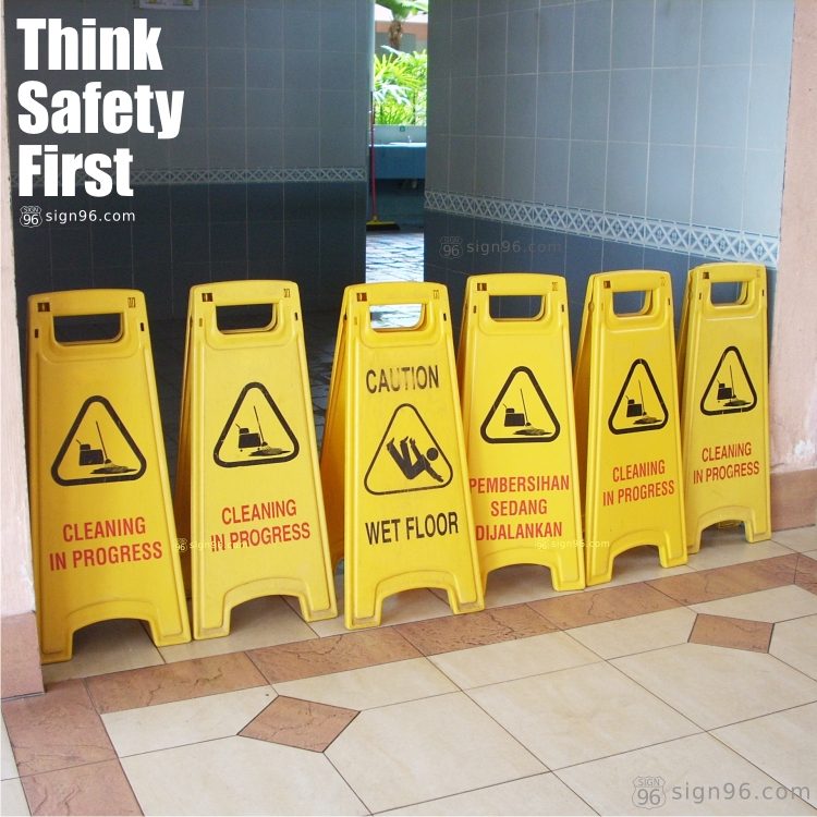 A Shape Standing Safety Signs