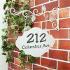 Powder coated hanging metal sign