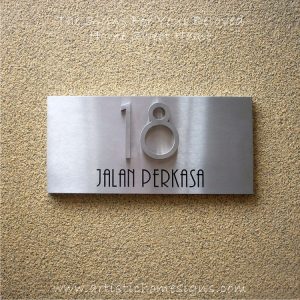 3D Stainless Steel Numbers Address Sign Plaque 18