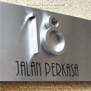 3D Stainless Steel Numbers Address Sign Plaque 18