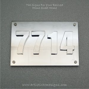 3D Numbers Address Sign Plaque 7714