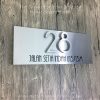 3D Numbers Etching Address Sign Plaque 28
