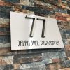 3D Numbers Etching Address Sign Plaque 77