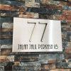 3D Numbers Etching Address Sign Plaque 77