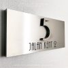 3D Numbers Etching Address Sign Plaque 5