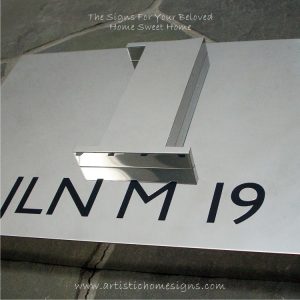 3D Numbers Etching Address Sign Plaque 1