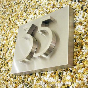 3D Stainless Steel Numbers Address Sign Plaque 35 01
