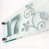 Etching Glass Sign Silver Letters