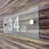Etching Glass Sign Silver Letters
