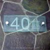 Etching Glass Sign White Letters