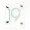 Etching Glass Sign Silver Letters