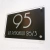 Etching Glass Sign Silver Letters Black Board