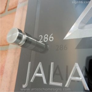 Crystal Clear Acrylic With Silver Letters & Black Background Board