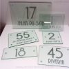 Etching Glass Sign Silver Letters