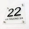 Etching Glass Sign Black Letters