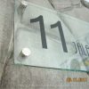 Etching Glass Sign Black Letters