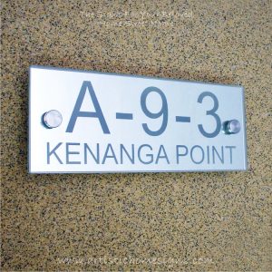 Contemporary Rectangle Mirror Etching Sign A-9-3