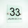 Etching Glass Sign Black Letters