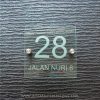 Etching Glass Sign White Letters