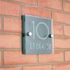 Etching Glass Sign Silver Letters Black Board