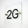 Etching Glass Sign Black Letters