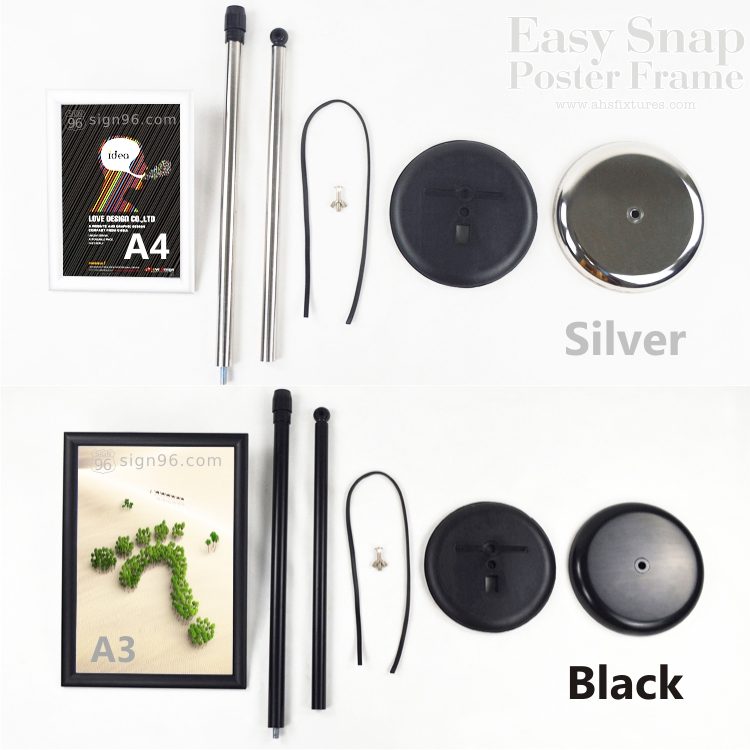 thumbnail image 2 of Wholesale POS Silver Snap Frames – A3, A4, A5 Wall Mount Poster Holders (UK Made) 2 of 6
