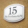 Elliptical Trim Etching House Sign 15