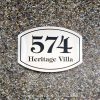 Elliptical Trim Etching House Sign 574