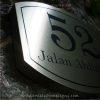 Elliptical Trim Etching House Sign 52