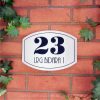 Elliptical Trim Etching House Sign 23