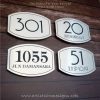 Elliptical Trim Etching House Sign 301