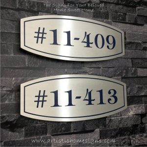 Stainless Steel Etching House Signs Unit Number