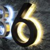 Illuminated Backlit Satin Stainless Steel House Number Signs Made In Malaysia