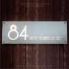 Illuminated Glass Mirror House Number Address Signs 84 - Warm White