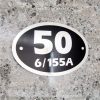 Oval Etching SS House Sign 50