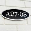 Oval Etching Back SS House Sign A27-05