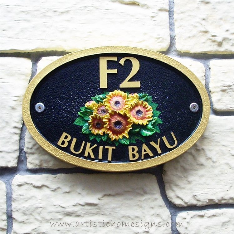 Unique Hand-painted Oval Artistic Home Signs Made In Malaysia