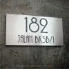 Rectangle Etching House Signs Black Letters 182