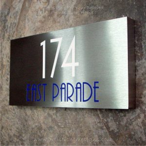 Rectangle Etching House Signs Color Letter 174