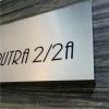 Rectangle Etching Black Letters House Signs 11