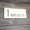 Rectangle Etching Black Letters House Signs 1