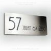 Rectangle Etching Black Letters House Signs 11