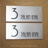 Rectangle Etching Black Letters House Signs 3
