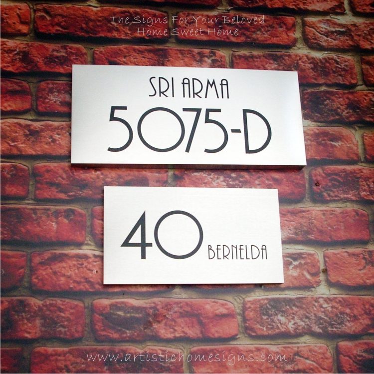 Rectangle Etching House Signs 5075