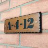 WDR-090 Rectangle Wooden House Sign Black Letters A-4-12